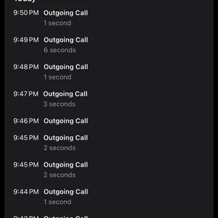 1st log of phone calls made.