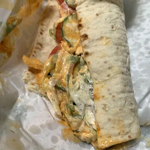 Flatbread roast beef sandwich to go. Disaster.