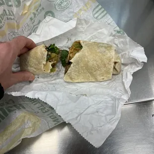 A practically empty wrap