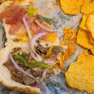 Sad example of the "Monster" sandwich.