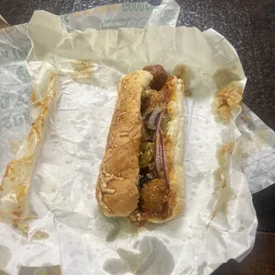 6in sub that was supposed to be a footlong.