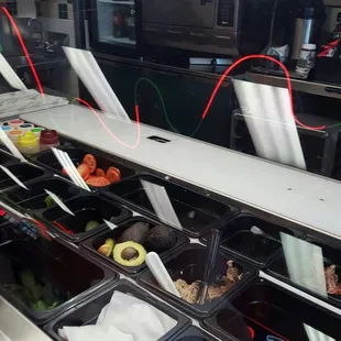 sushi and sashimi, interior