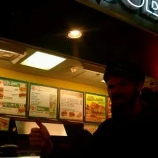 Kyle gives the thumbs up