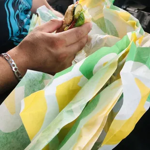 Footlong, with a lot of extra paper sheets lol