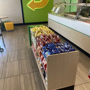 a grocery store filled with snacks and drinks