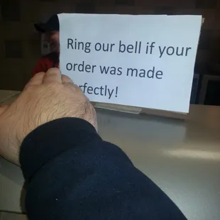 They have a bell to ring and VD rang it to get the party started. Because that&apos;s how I roll.