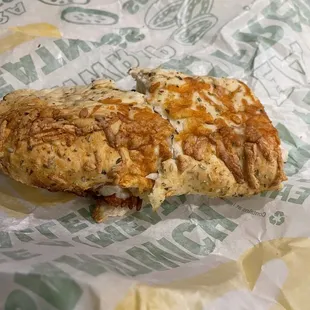 Raw bread dough. It's super squishy and doughy even after toasting it