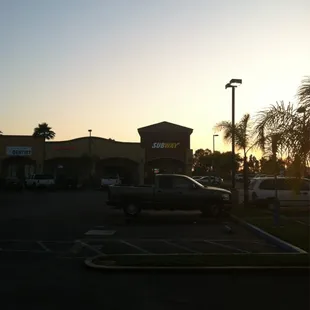 a car parked in a parking lot