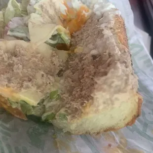 You can really see the "extra" tuna that I paid for here