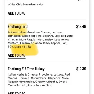 Proof of what was requested &amp; paid extra for tuna