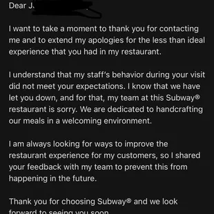 Excellent (not really) Service!