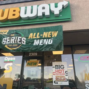 Subway store entrance