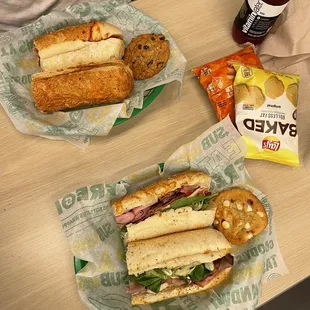Subway club and a Meatball Sub combo!