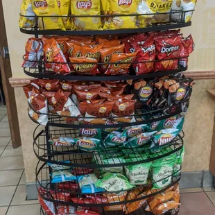 a rack of chips and chips