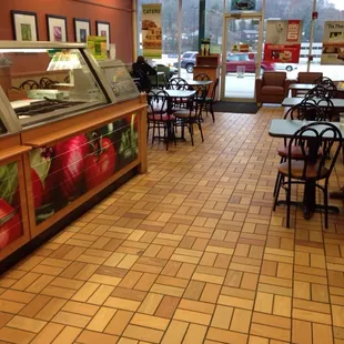 a view of the inside of a restaurant
