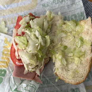 Wilted and old lettuce.