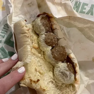 Meatball marinara sub.... No marinara?