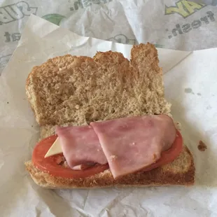 Pathetic sandwich. I know I like a plain sandwich but this is sad.