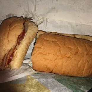 a sub sandwich and a sub sandwich