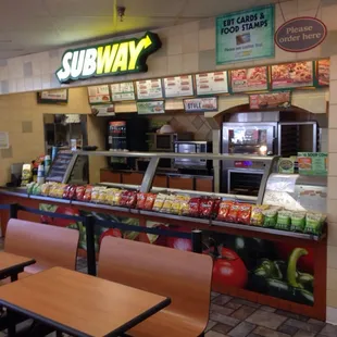 Check out the clean Subway! In a gas station no doubt!!!
