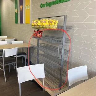 No chips, no drinks