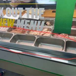 No teriyaki chicken, no meatball, no tuna, no veggie patty, no breads