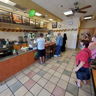 diners waiting for customers at a fast food restaurant