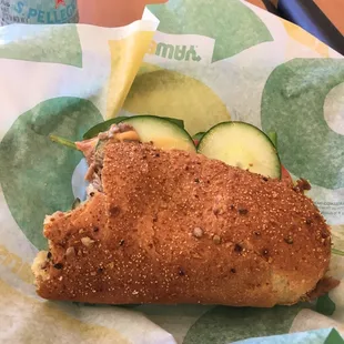 Bread steak cucumber spinach