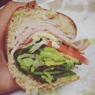 so yummy!! club sandwich with avocado!