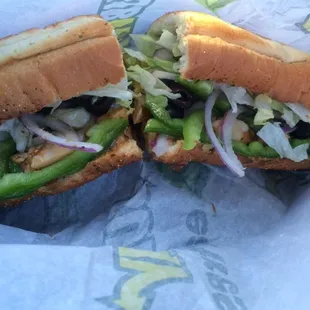 Foot-long sweet onion teriyaki chicken sandwich.. Mmm marvelous chicken sandwich
