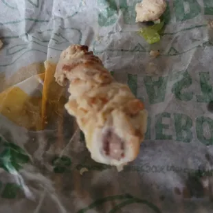 this is what you might find in your food at the Subway in Snoqualmie, WA!