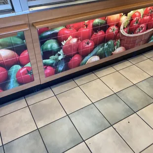 a display of fresh vegetables in a grocery store