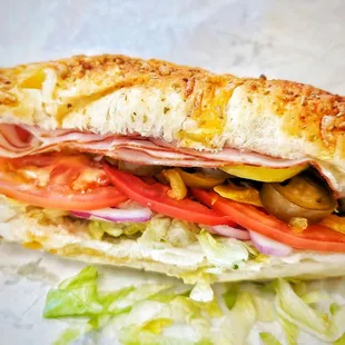 #99 Grand Slam Ham 6&quot; on Italian herb&amp; Cheese bread