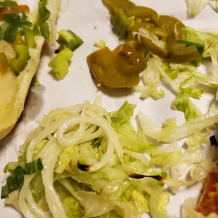 The whole sandwich was greens and a few slices of meat