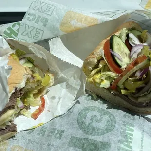 Foot long Roast Beef. Yes, I ate it all.