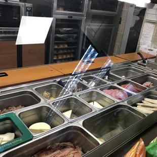 a variety of food items on display