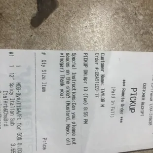 a ticket for a train ride