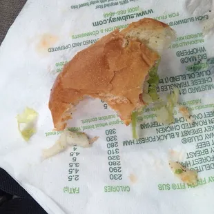 I ate it all even though I'm a subway snob. Sometimes you have no choice