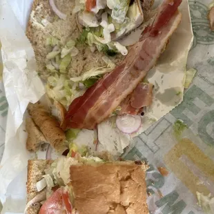 Raw bacon, #12 should have spinach NOT LETTUCE!