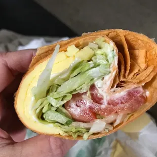 This is supposed to be a bacon, egg &amp; cheese wrap!