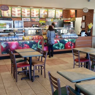 Subway sandwich counter