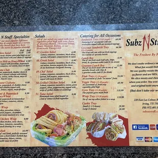 Menu as of November 2021