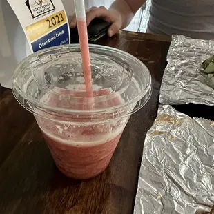 Summer strawberry smoothie