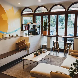 the interior of a coffee shop