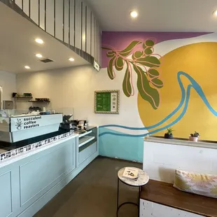 the interior of a restaurant