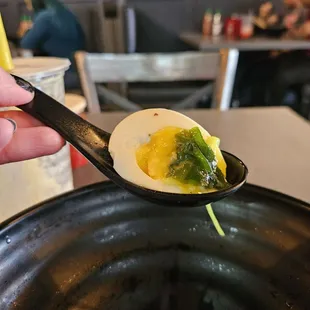 Egg from the hakkasan ramen, nice and soft boiled