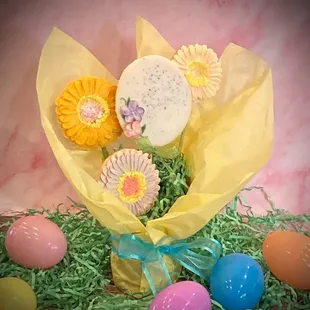  a bouquet of decorated cookies