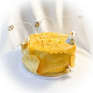 The bees knees?  A vanilla bean and honey cake for a local apiarist.