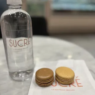 Chai and salted caramel macaron