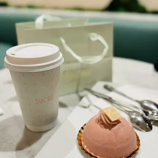 Pink lady and coffee